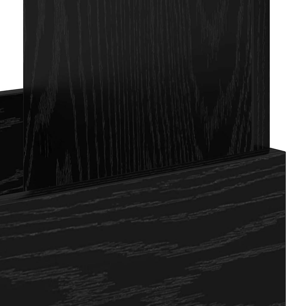 Scaffale per riviste 2 pcs Rovere Nero 35 x 30 x 45 cm
