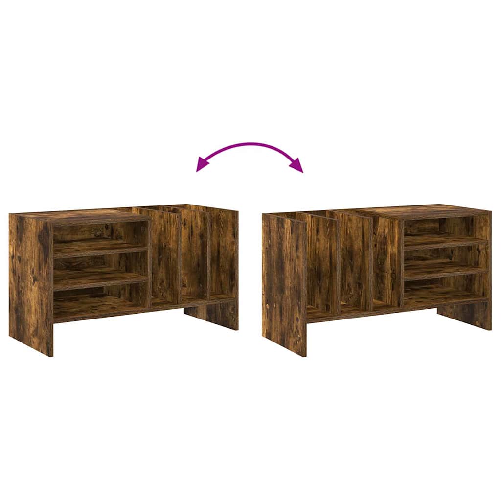 Mobile porta vinili Rovere fumé 78.5 x 35 x 45 cm | homemem39