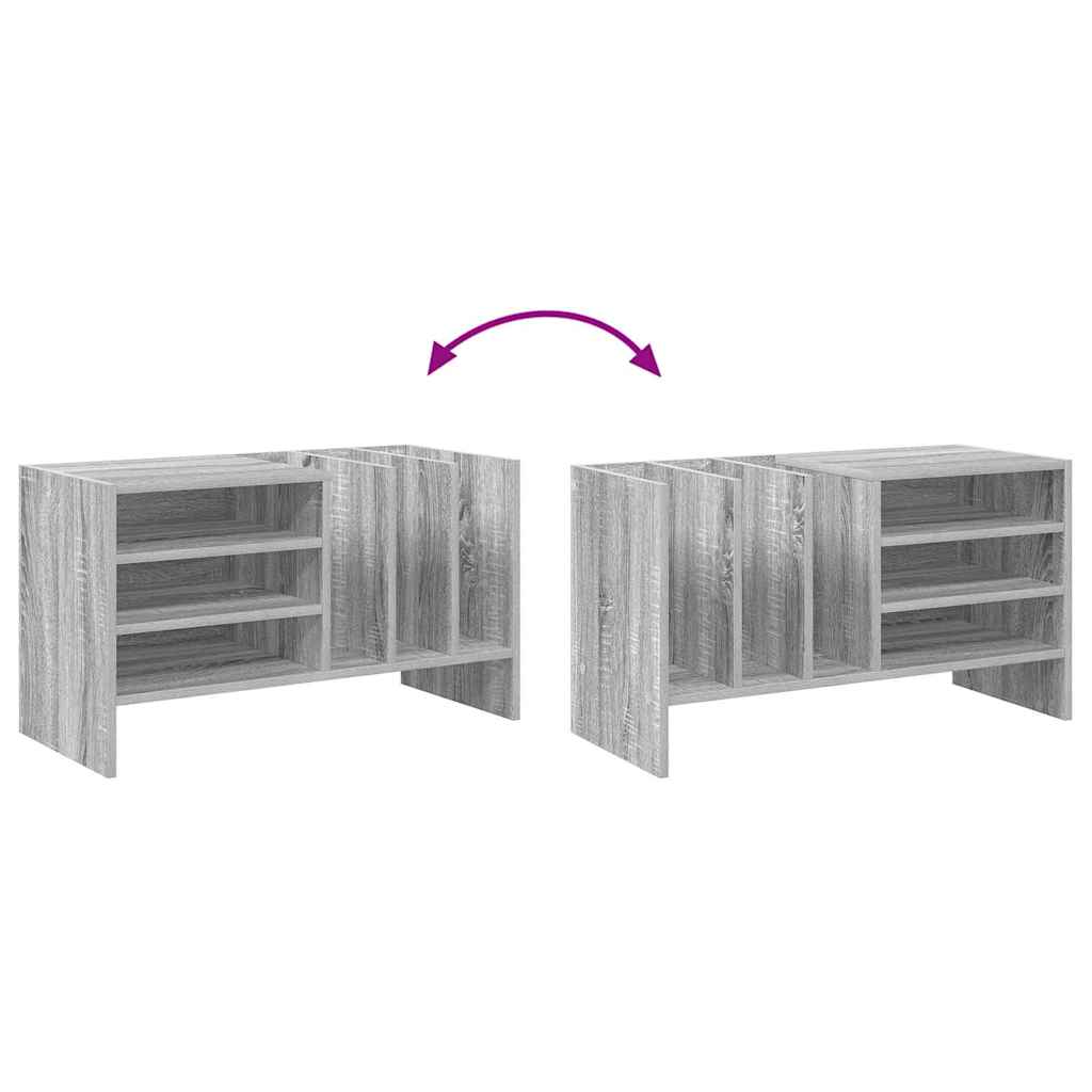 Mobile porta vinili Grigio Sonoma 78.5 x 35 x 45 cm | homemem39