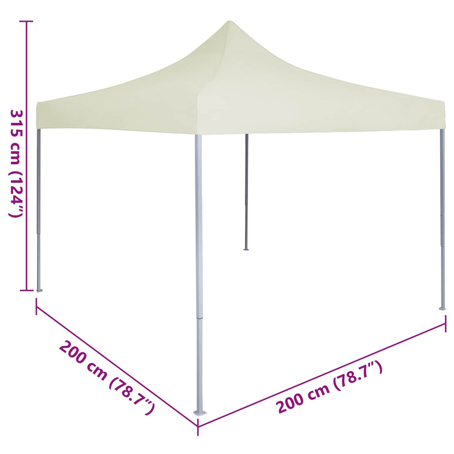 Tenda Party Crema 200 x 200 x 315 cm Tessuto Oxford | homemem39