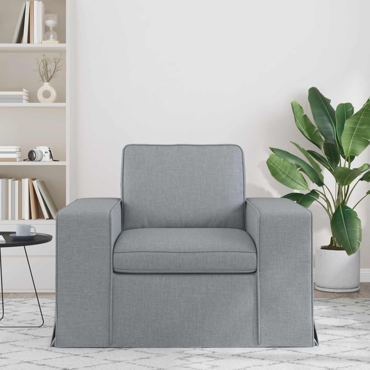 Divano Grigio chiaro 103 x 80 x 82 cm Tessuto - homemem39