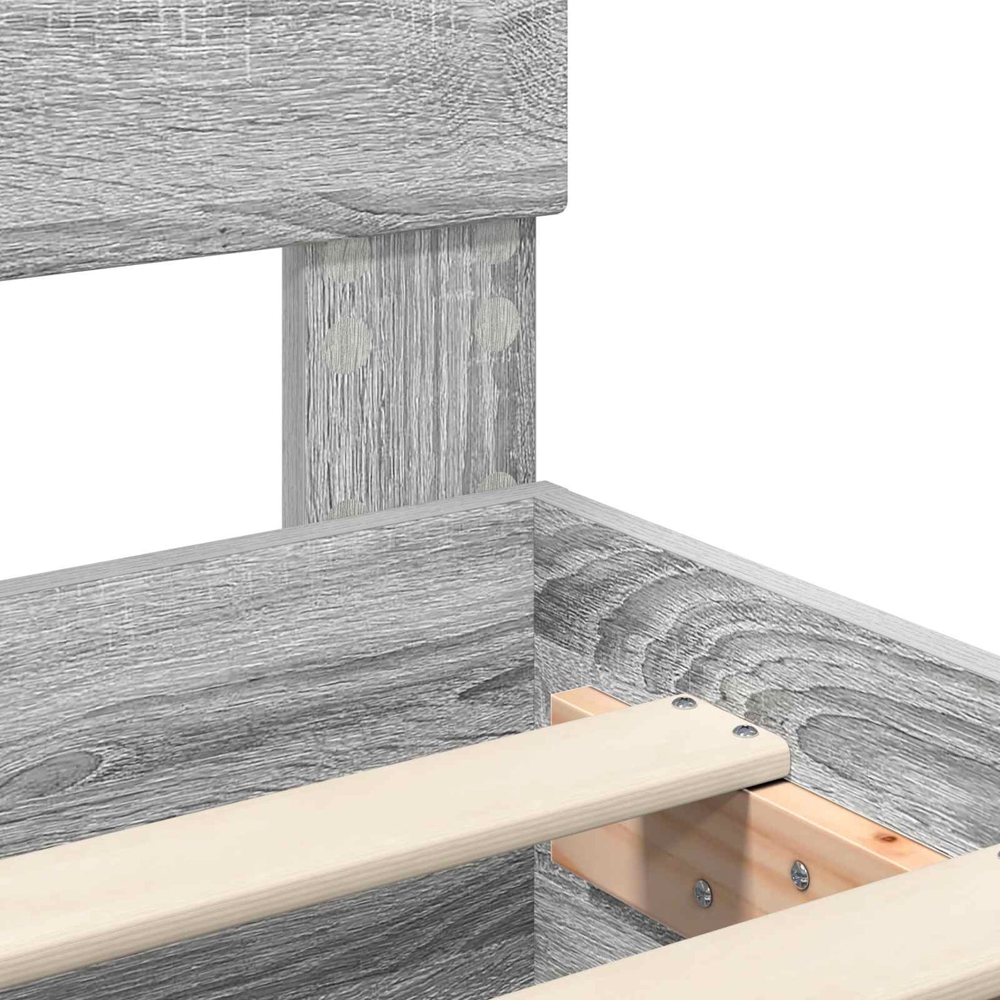 Struttura del letto con testiera Grigio Sonoma 150 x 200 cm