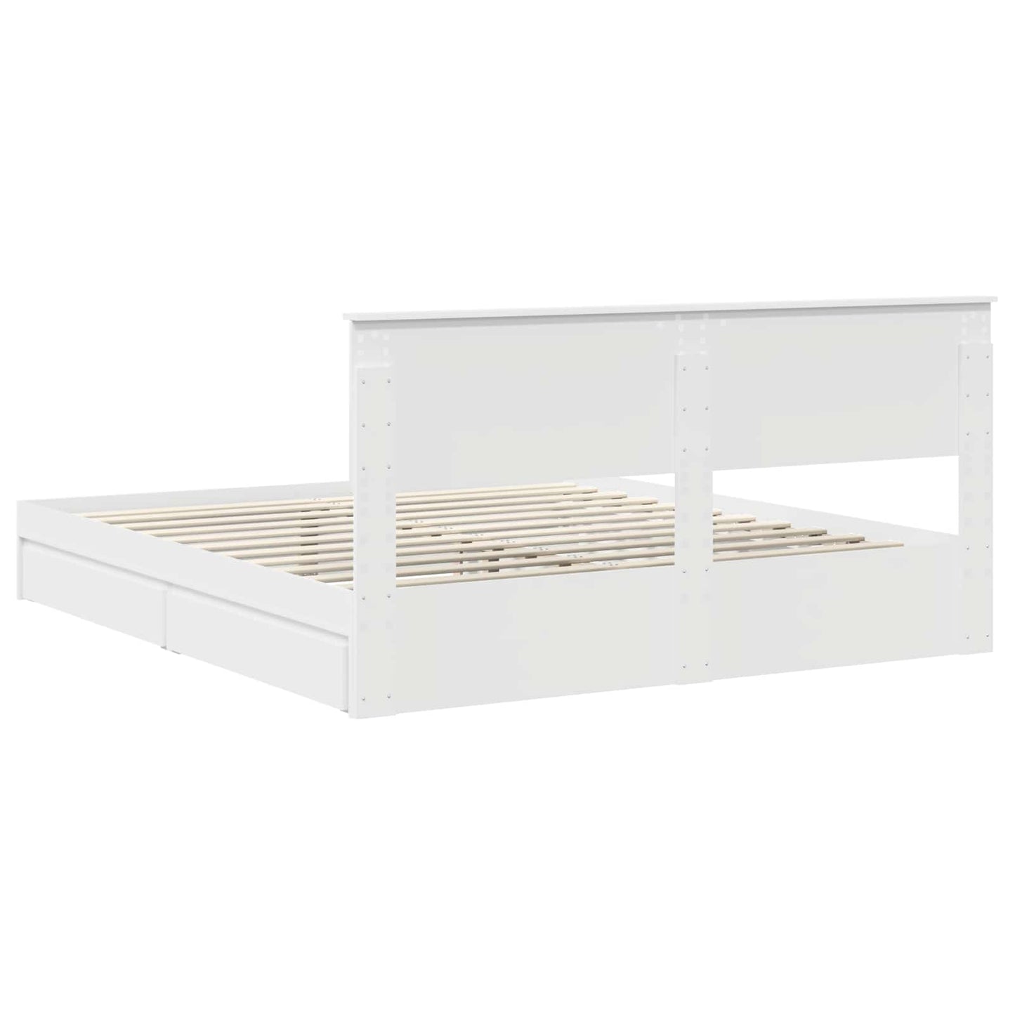 Letto con Contenitore Bianco 180 x 200 cm Legno multistrato | homemem39