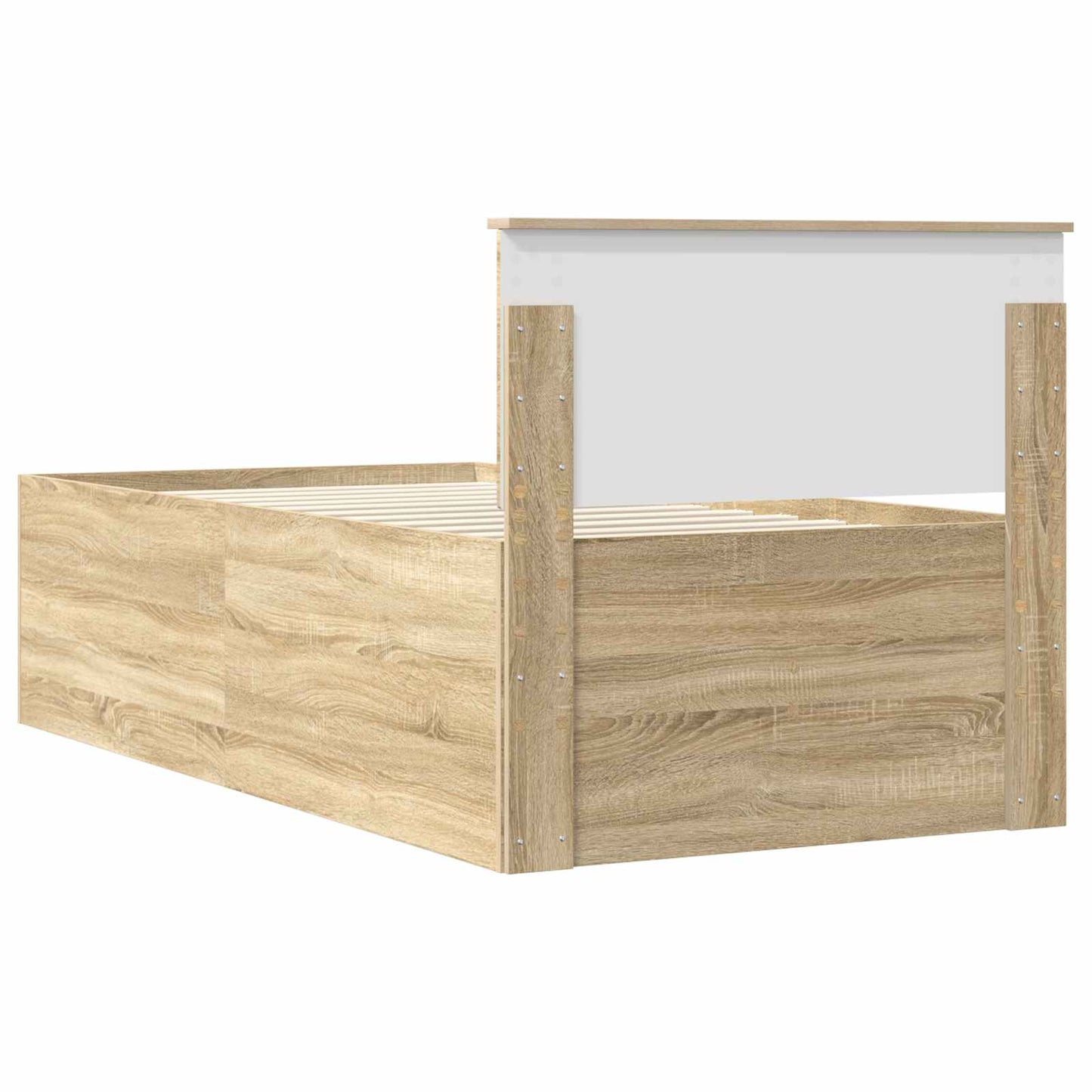 Daybed Rovere Sonoma e Nero 90 x 190 cm Legno multistrato