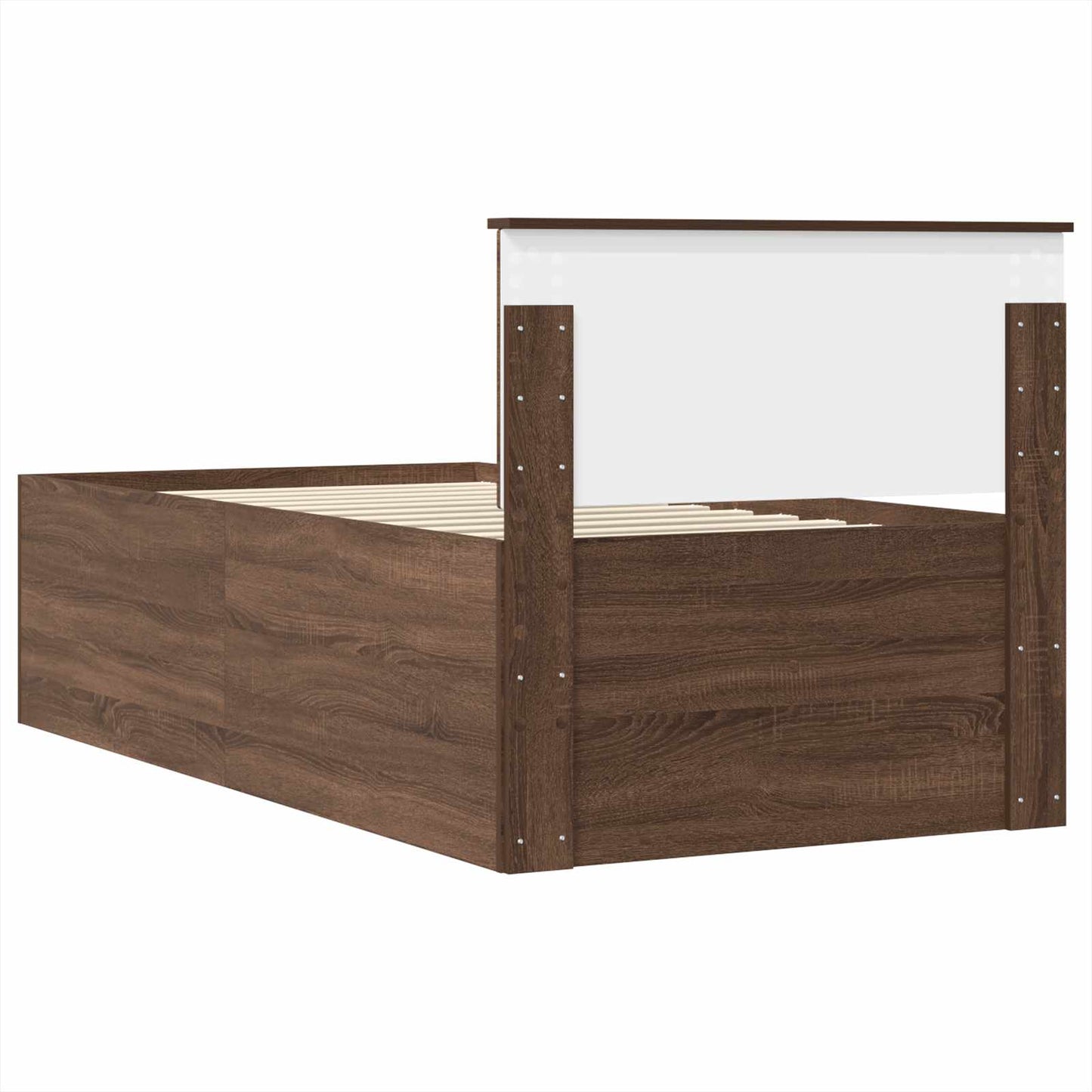 Daybed Rovere Marrone e Nero 90 x 200 cm Legno multistrato