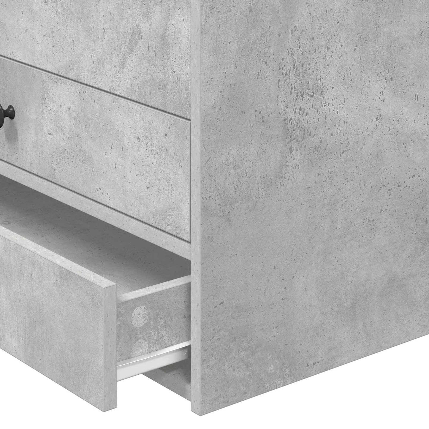 Daybed Grigio Cemento e Nero 70 x 190 cm Legno multistrato