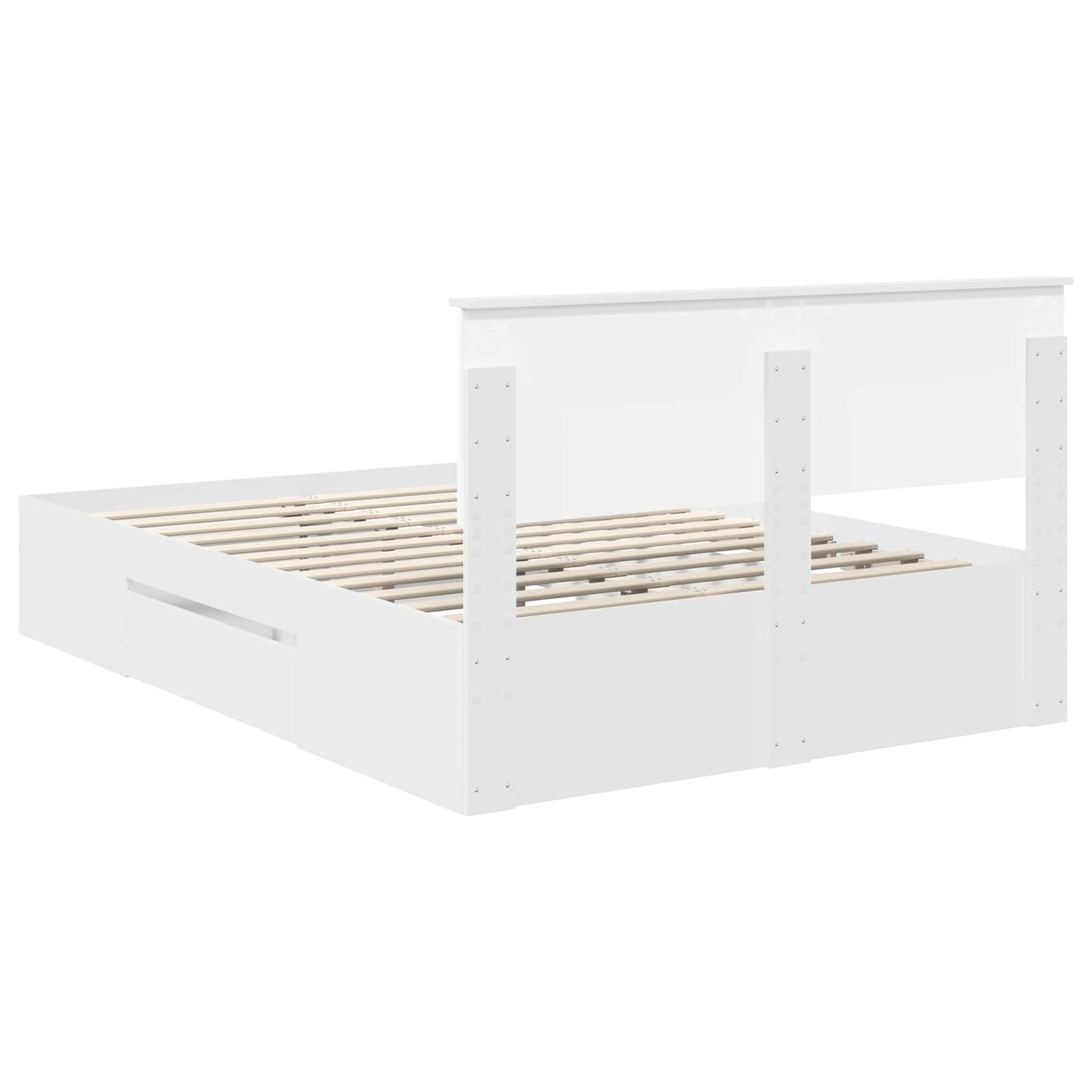 Struttura del letto Bianco 150 x 200 cm Legno multistrato | homemem39
