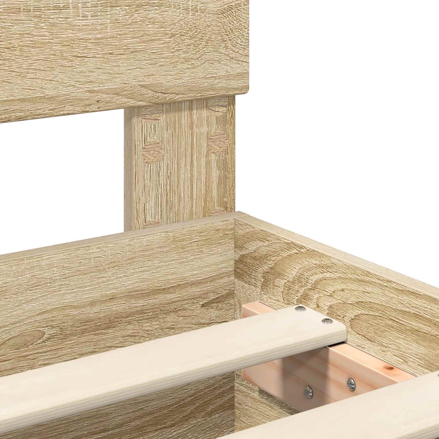 Struttura del letto con testiera Rovere Sonoma 120 x 123 cm