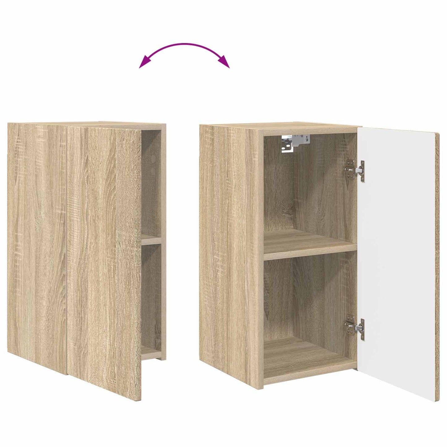 Set mobile TV 2 pcs Rovere Sonoma Legno multistrato