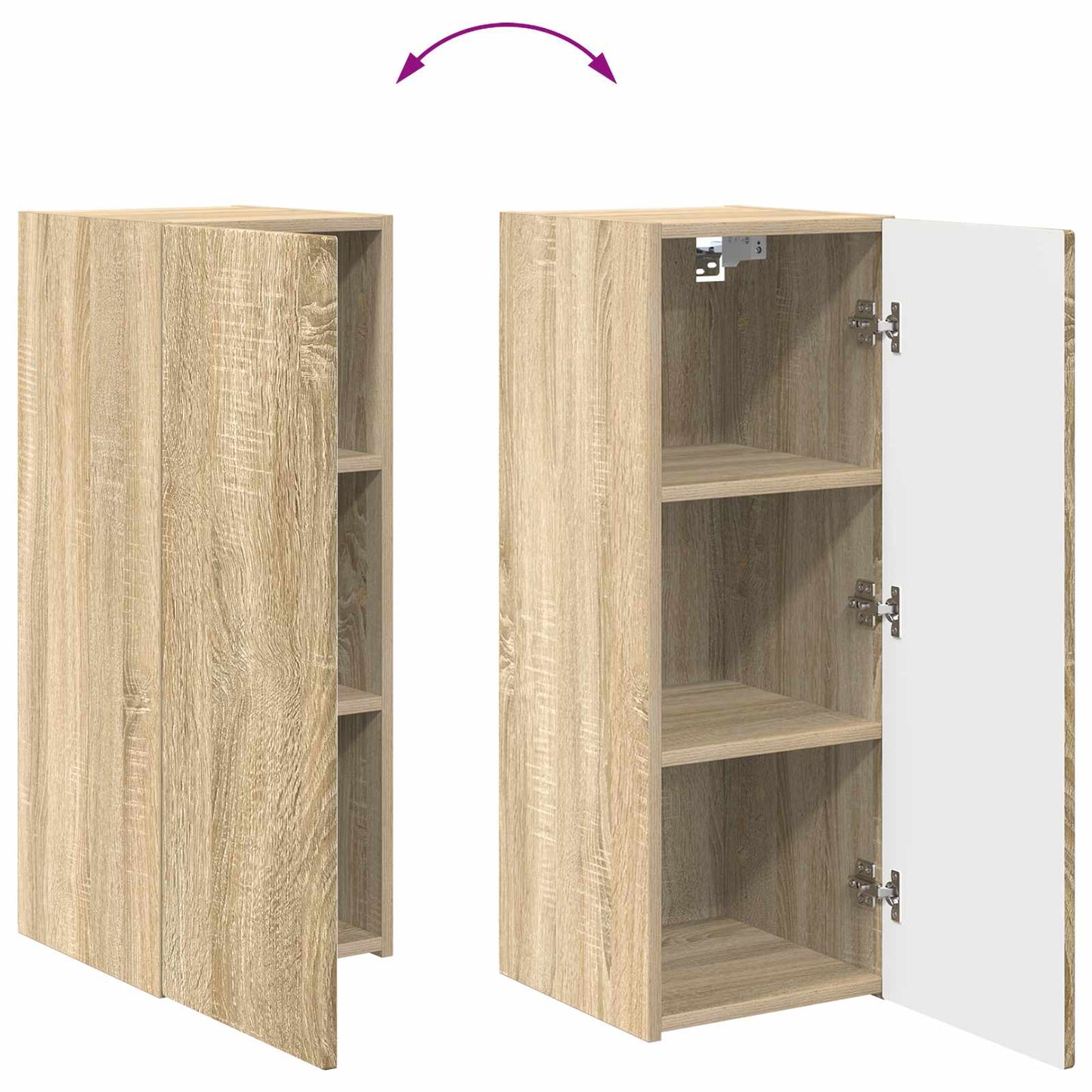 Set mobile TV 2 pcs Rovere Sonoma Legno multistrato