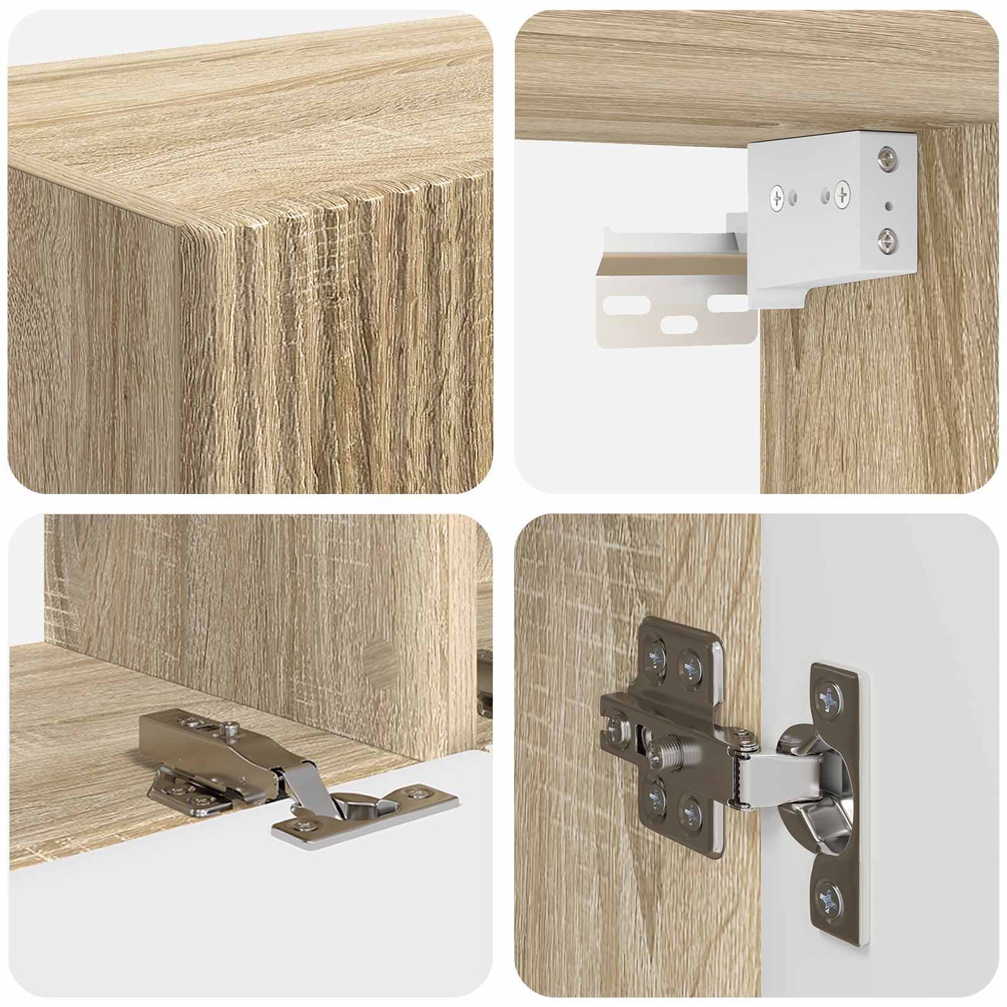 Set mobile TV 4 pcs Rovere Sonoma Legno ingegnerizzato | homemem39