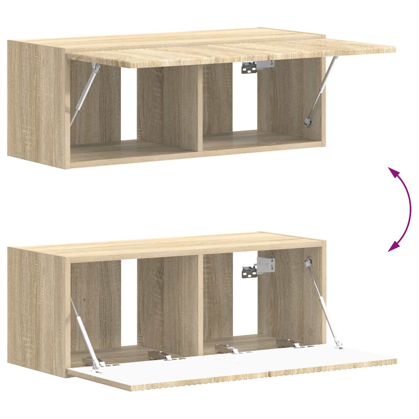 Set mobile TV 6 pcs Rovere Sonoma Legno multistrato