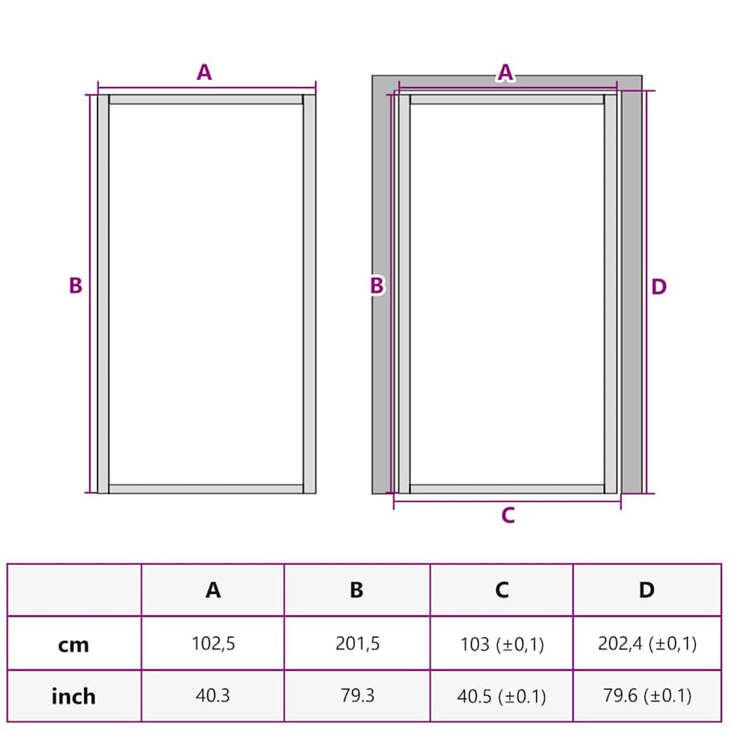 Porta per la casa 102 x 201,5 x 3,5 cm | homemem39