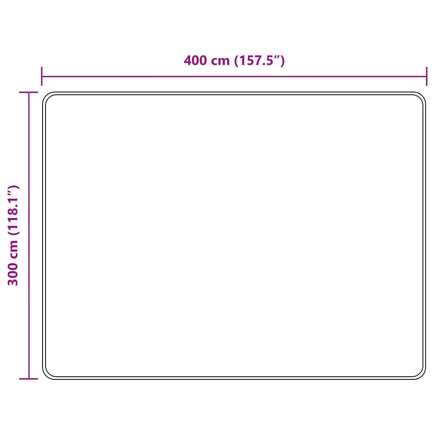 Runner Tappeto MARSA Crema 300 x 400 cm Poliestere e PVC | homemem39