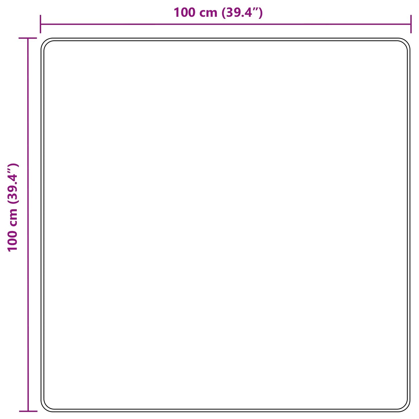 Runner Tappeto MARSA Beige 100 x 100 cm Poliestere e PVC | homemem39