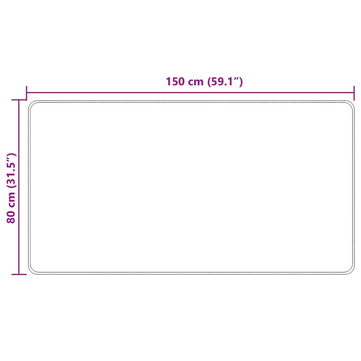 Runner Tappeto MARSA Sabbia 80 x 150 cm Poliestere e PVC | homemem39