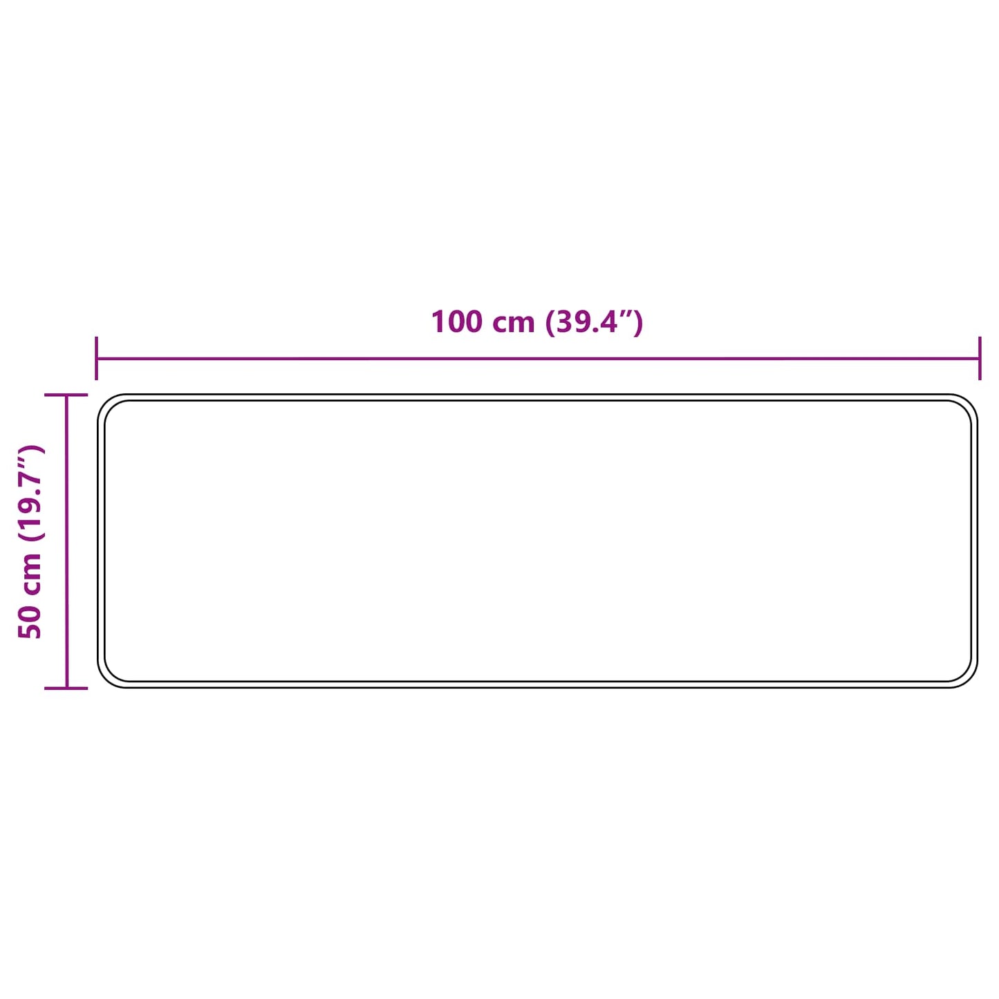 Runner Tappeto MARSA Multicolore 50 x 100 cm Poliestere e PVC | homemem39
