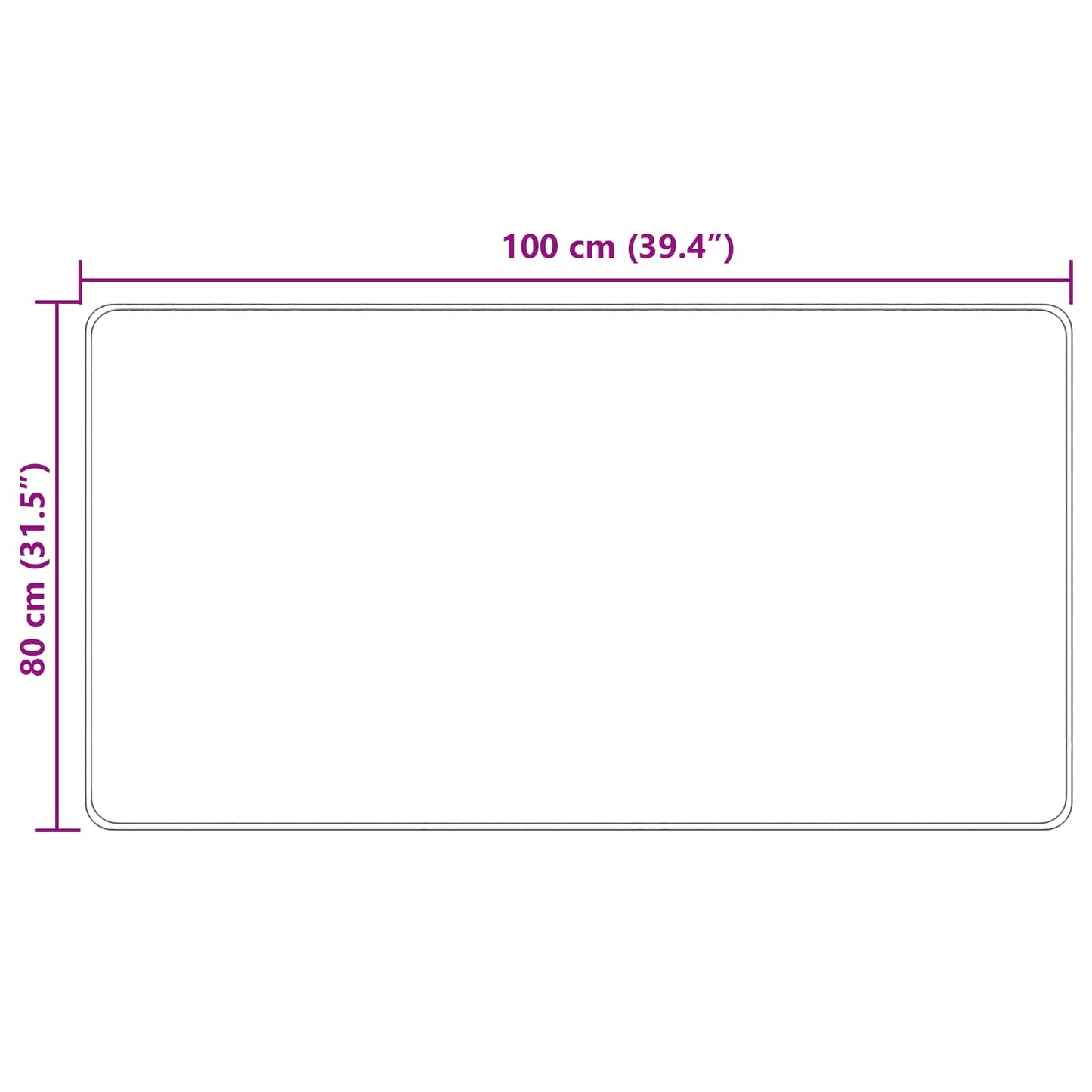 Runner Tappeto MARSA Multicolore 80 x 100 cm Poliestere e PVC | homemem39