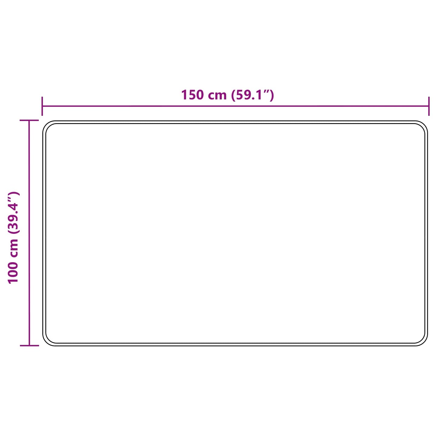 Runner Tappeto MARSA Multicolore 100 x 150 cm Poliestere e PVC | homemem39