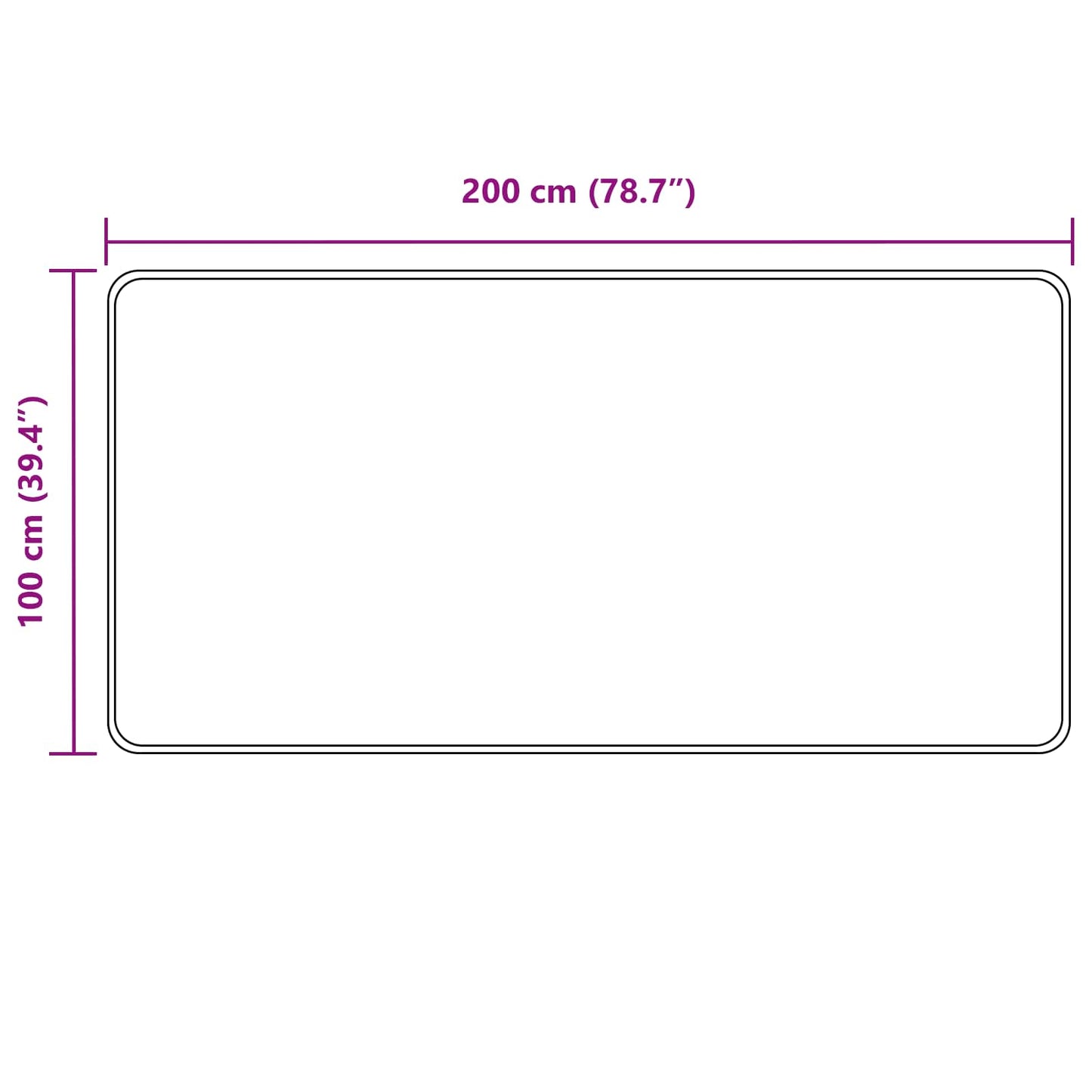 Runner Tappeto MARSA Grigio 100 x 200 cm Poliestere e PVC | homemem39