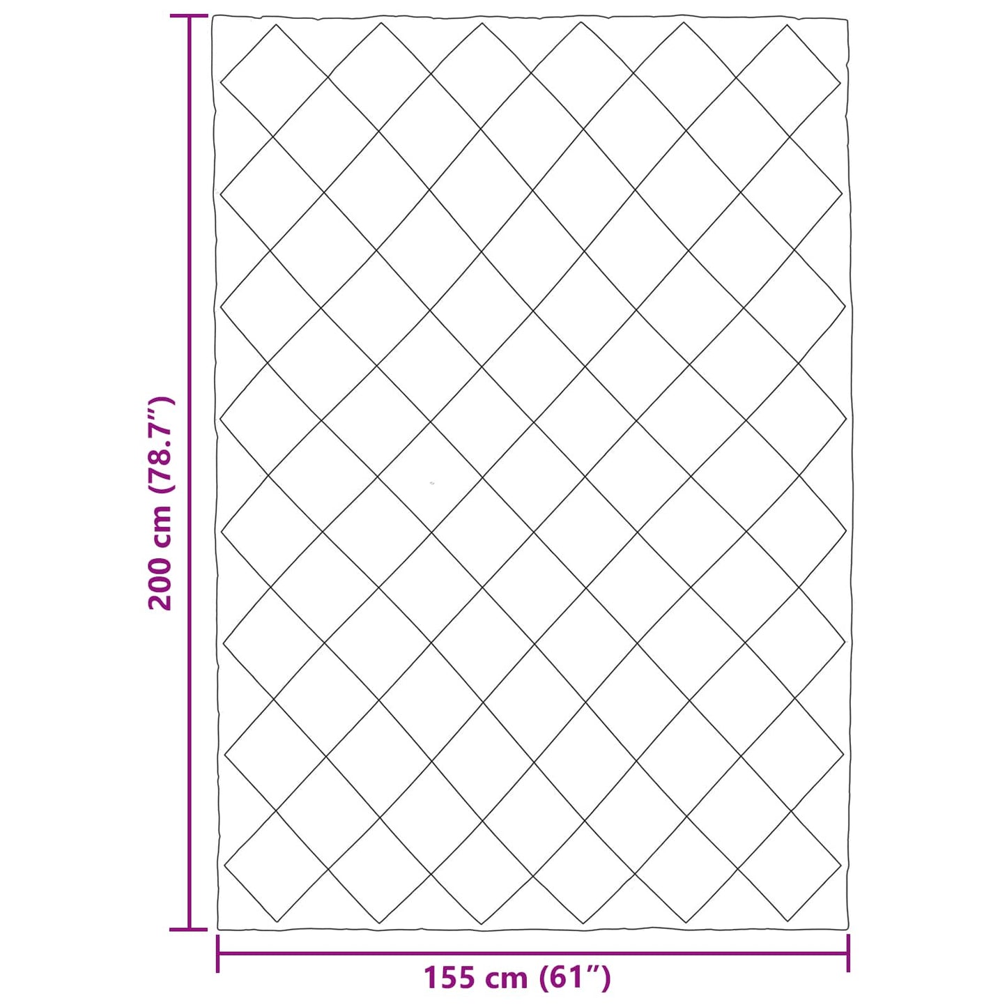 Duvet Invernale Antracite 200 x 155 cm Microfibra