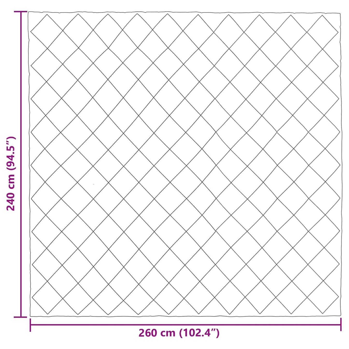 Duvet Invernale Antracite 240 x 260 cm Microfibra