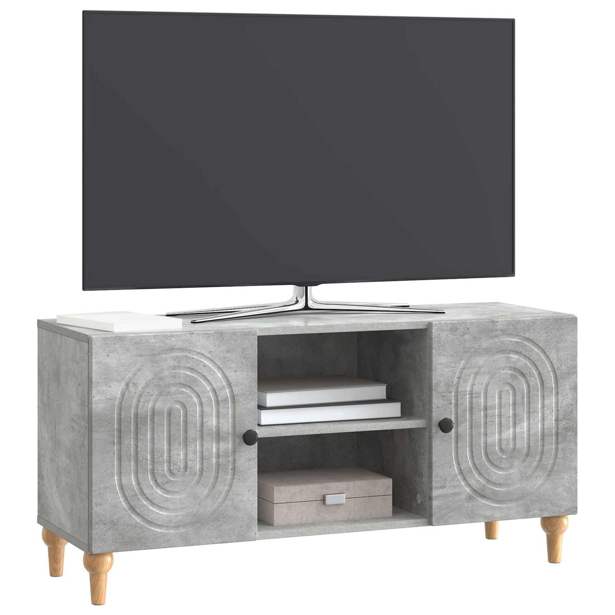 Mobile TV Grigio Cemento 102 x 34,5 x 50 cm - homemem39