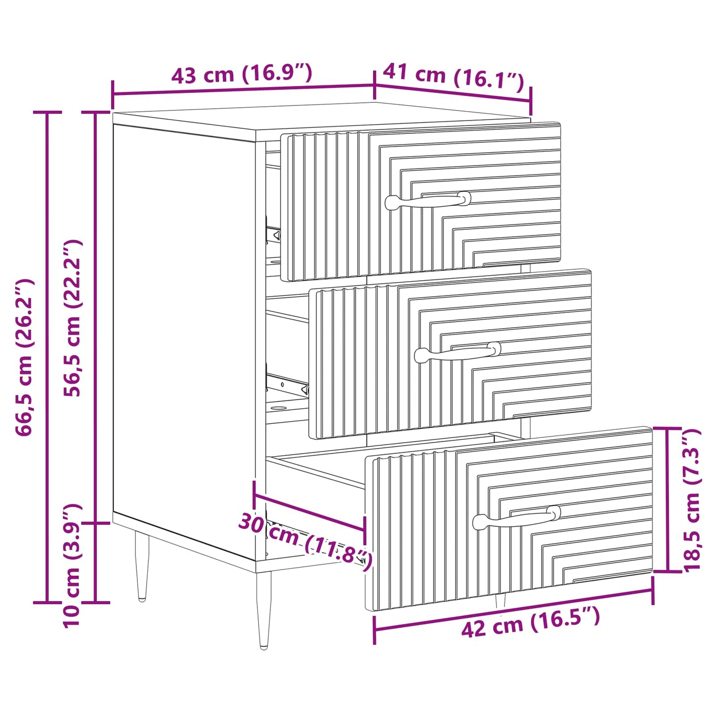 Armadio da Notte con cassetto Rovere Sonoma 43 x 41 x 66,5 cm | homemem39