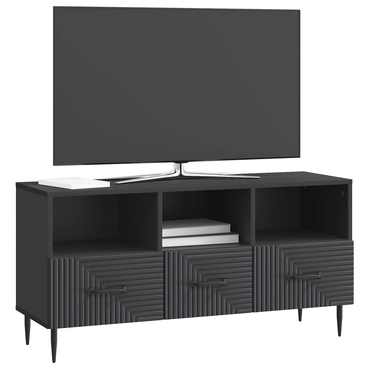 Mobile TV Nero 102 x 34,5 x 50 cm Legno ingegnerizzato - homemem39