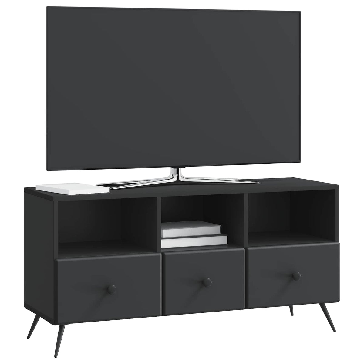 Mobile TV Nero 102 x 34,5 x 50 cm Legno ingegnerizzato - homemem39