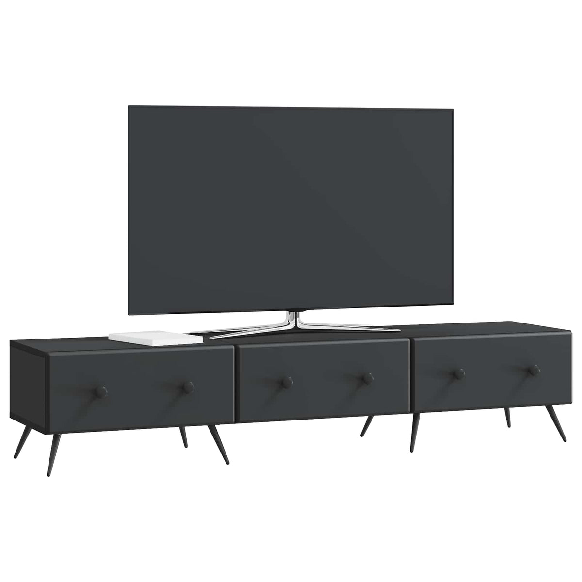 Mobile TV Nero 147 x 34,5 x 30 cm Legno ingegnerizzato - homemem39