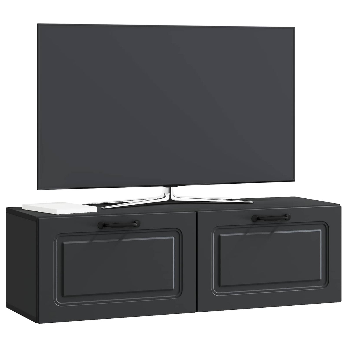 Mobile Porta TV da Muro Montaggio a parete Nero 98 x 31 x 30 cm - homemem39