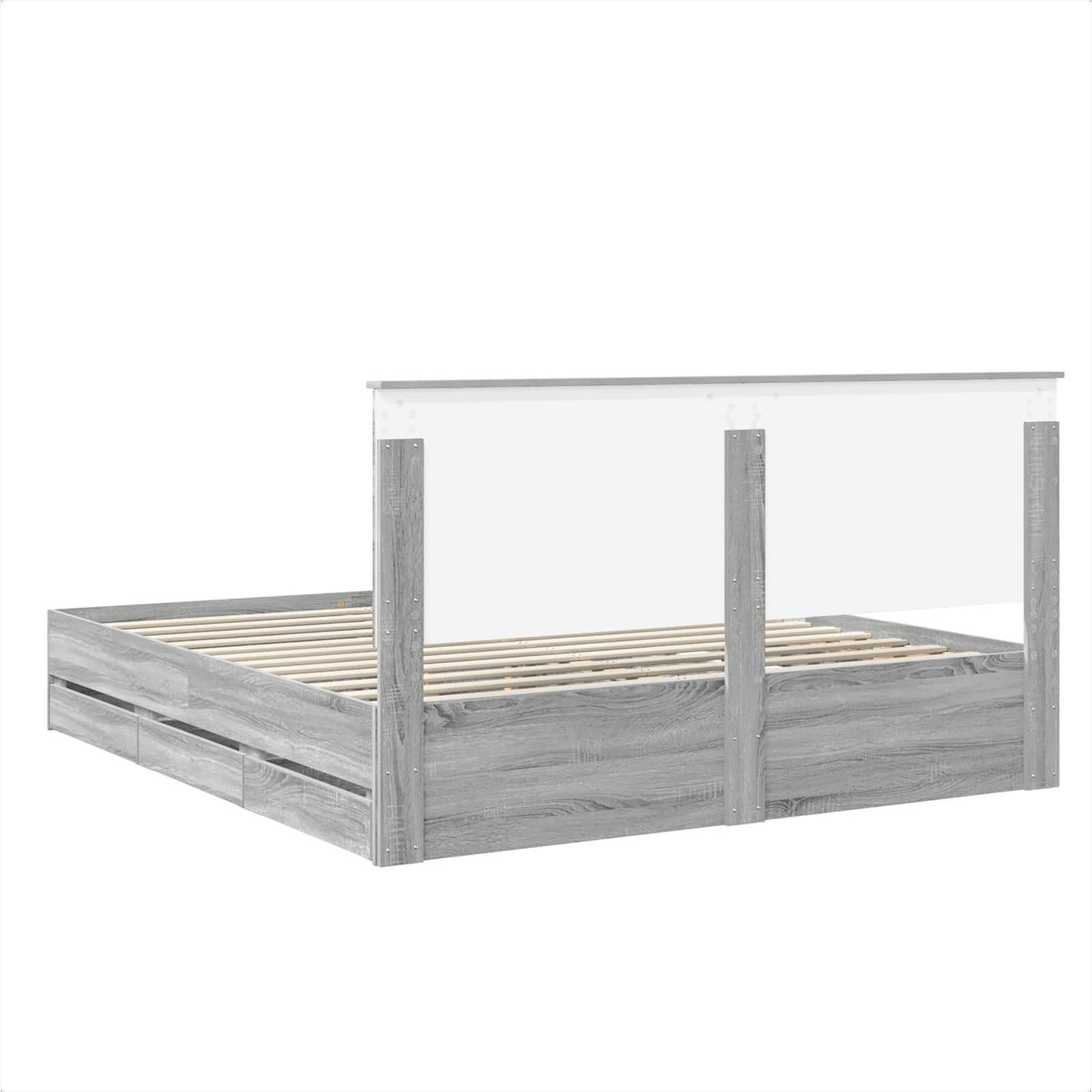 Struttura del letto con cassetto Grigio Sonoma 180 x 200 cm | homemem39