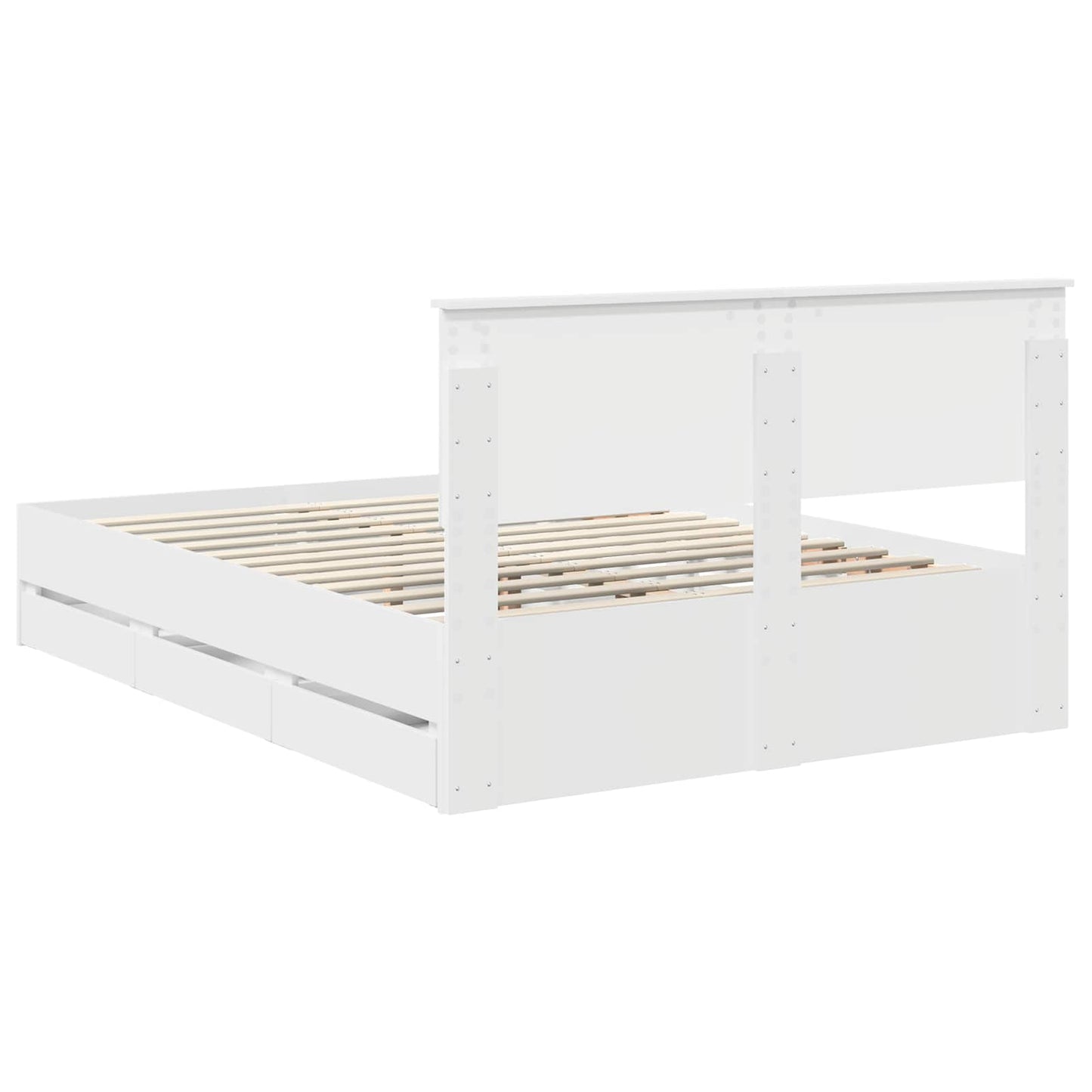 Struttura del letto Bianco 140 x 190 cm Legno Ingegnerizzato | homemem39