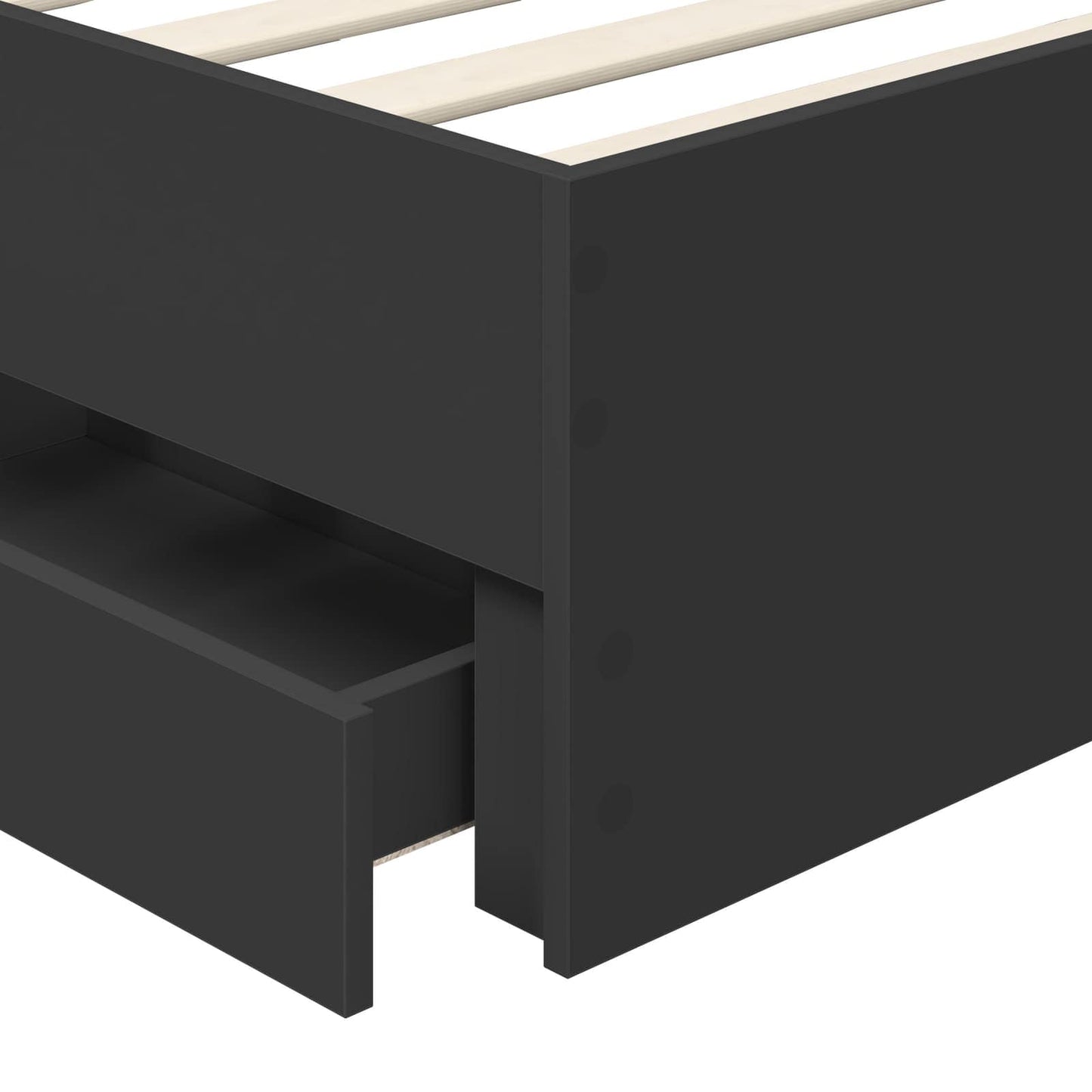 Struttura del letto Nero 90 x 200 cm Legno Ingegnerizzato