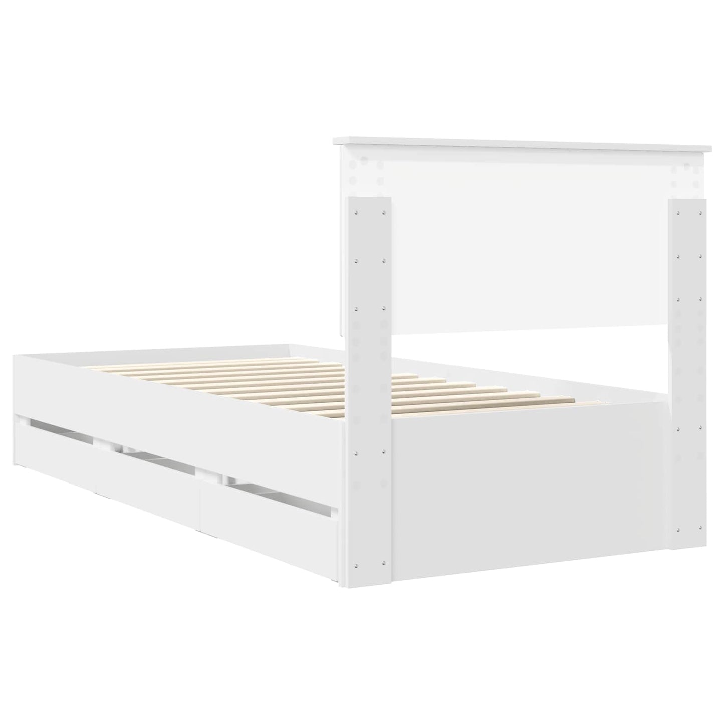 Struttura del letto Bianco 90 x 190 cm Legno Ingegnerizzato | homemem39
