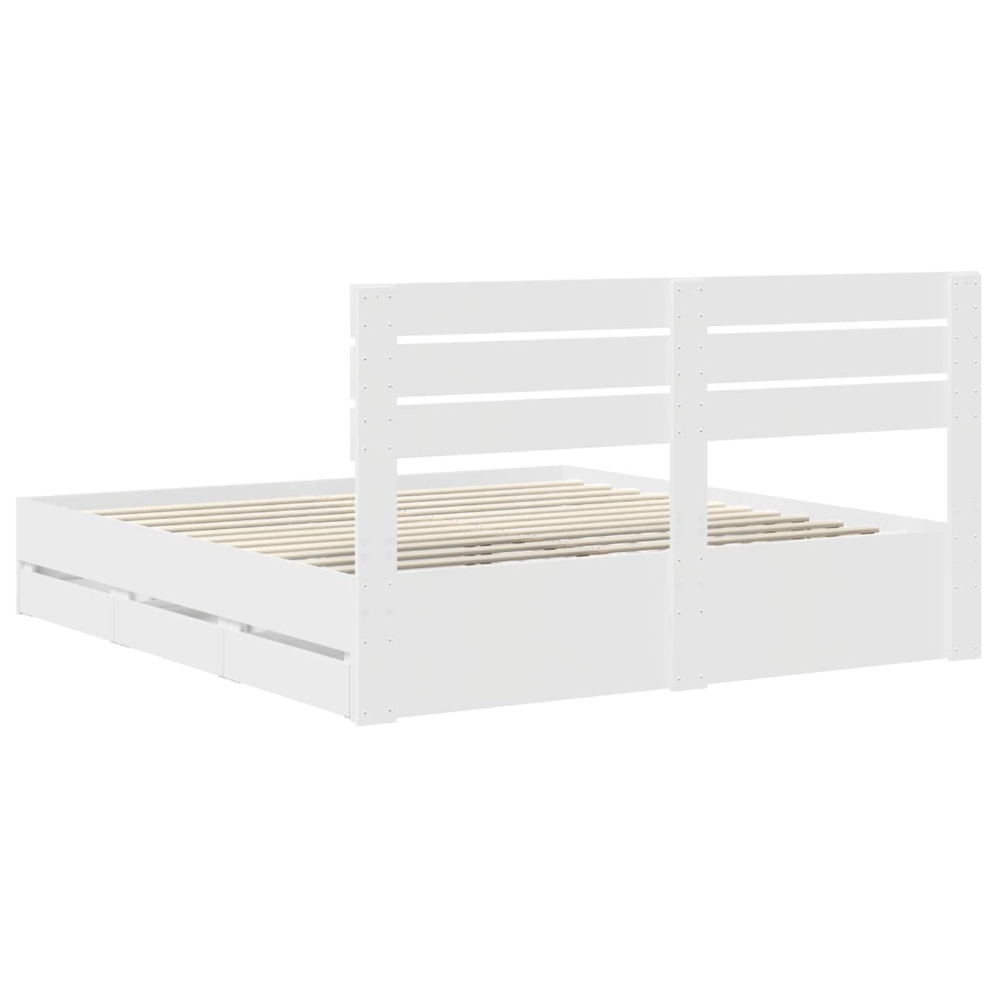 Struttura del letto Bianco 180 x 200 cm Legno Ingegnerizzato