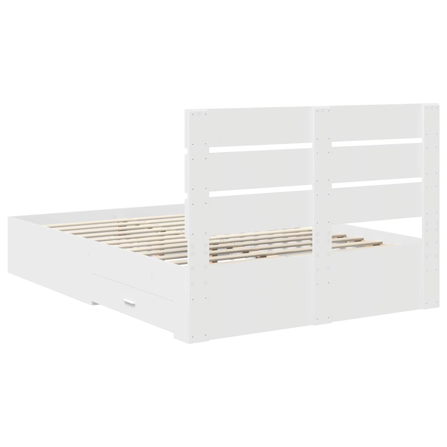 Struttura del letto Bianco 140 x 200 cm Legno multistrato | homemem39