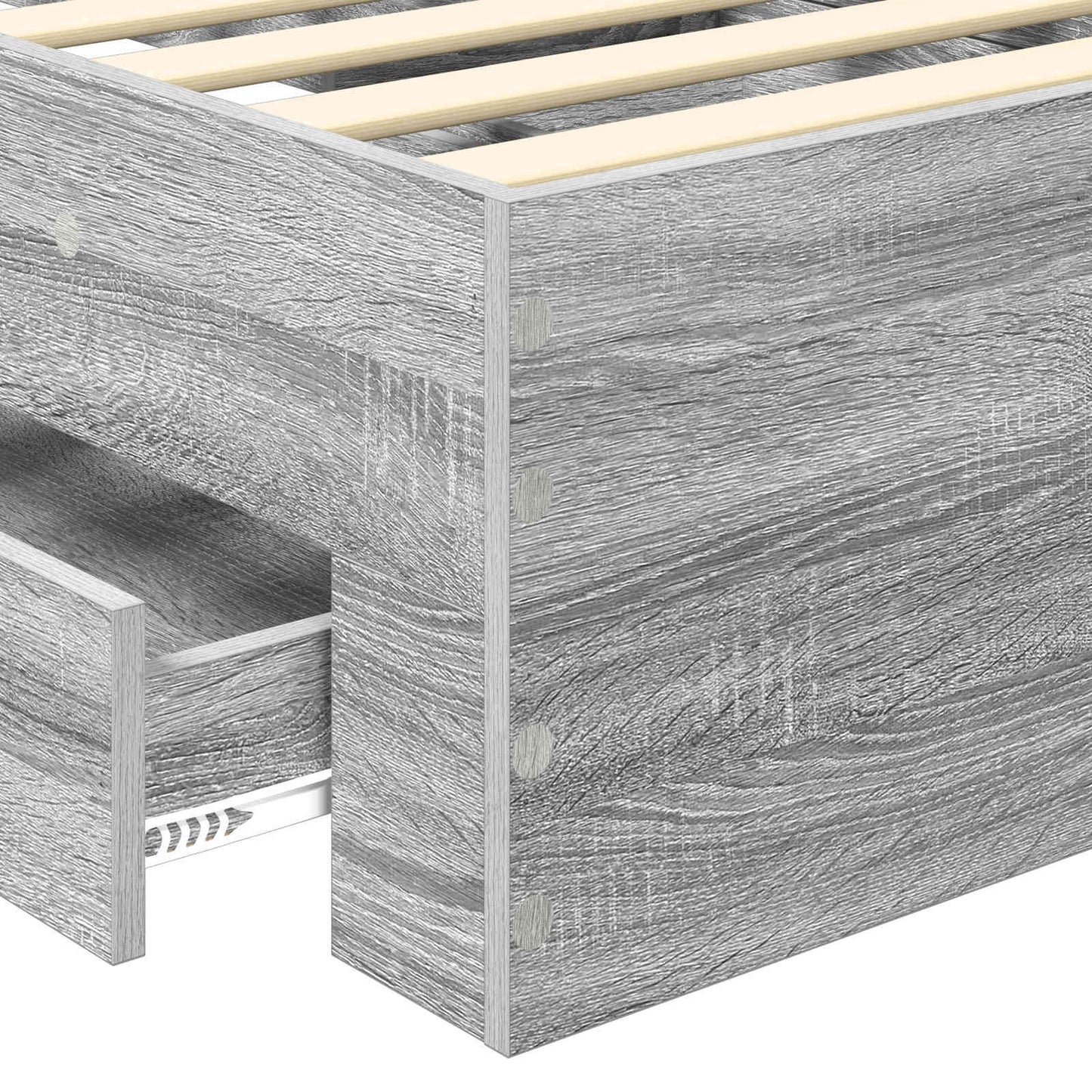 Struttura del letto Grigio Sonoma 90 x 190 cm Legno multistrato | homemem39