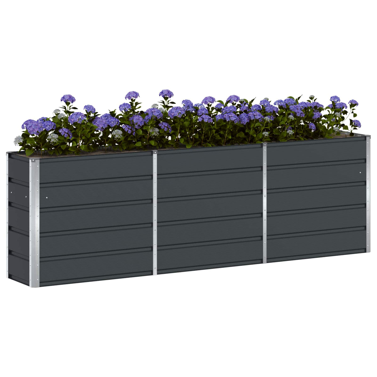 Fioriera Antracite 240 x 40 x 75 cm Acciaio | homemem39