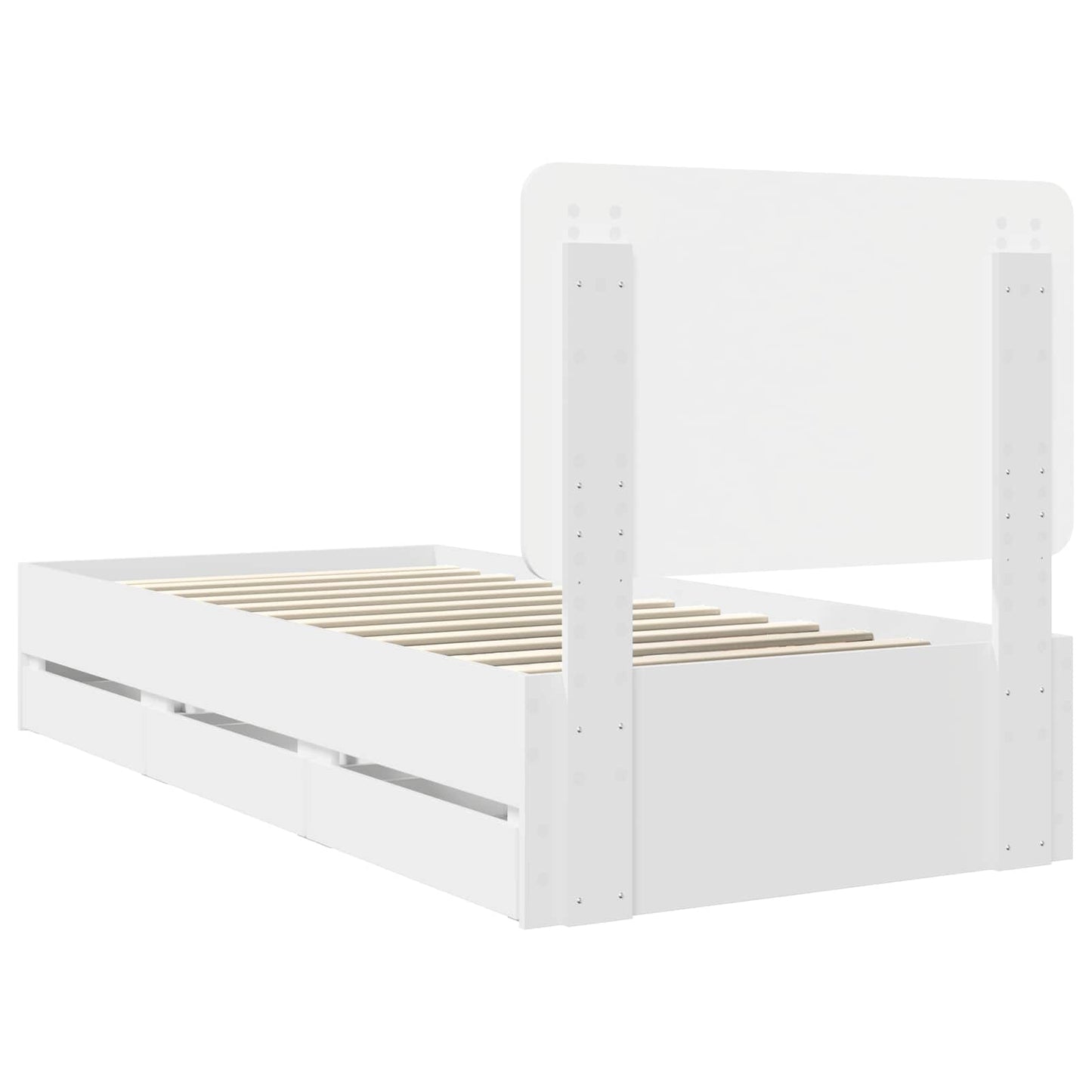 Struttura del letto Bianco 90 x 190 cm Legno Ingegnerizzato | homemem39