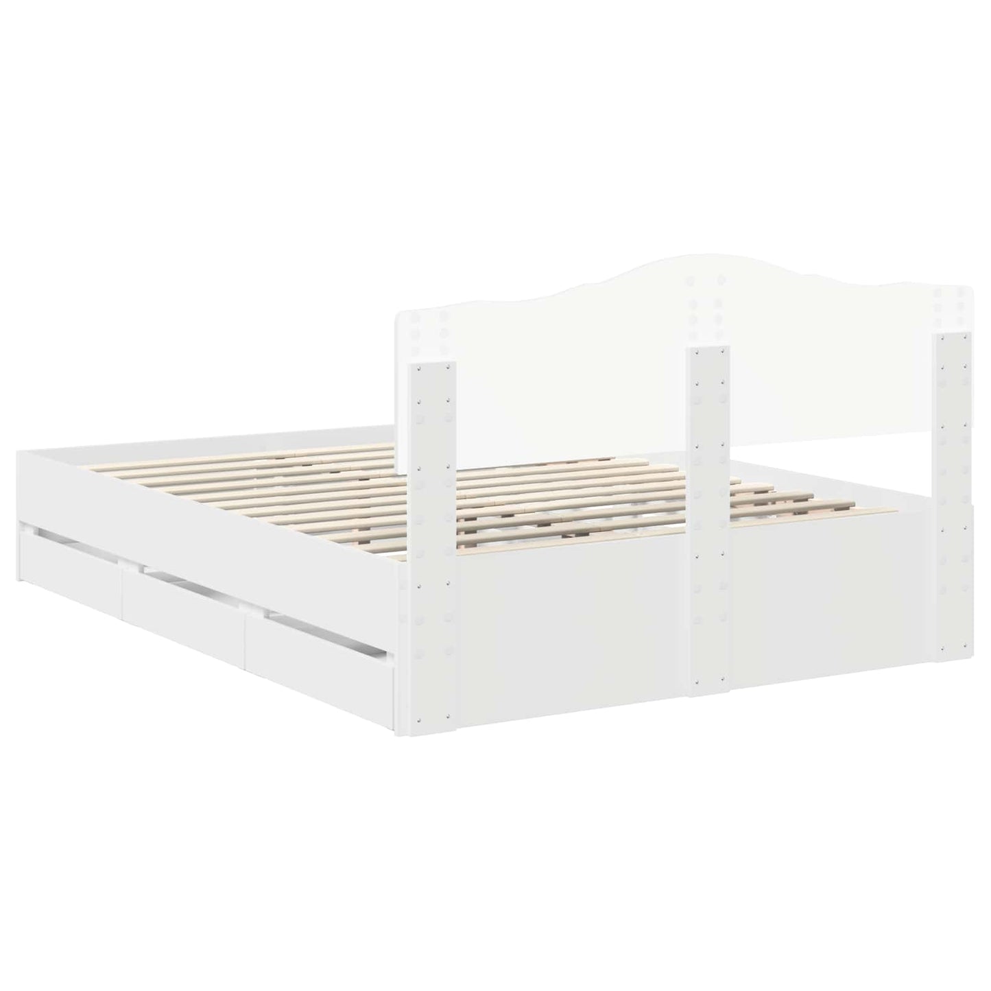Struttura del letto Bianco 160 x 200 cm Legno Ingegnerizzato | homemem39