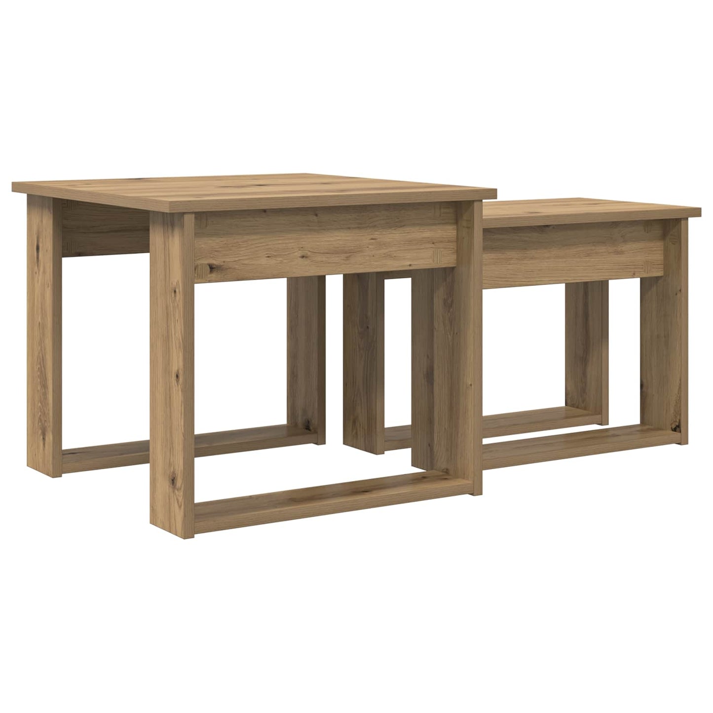 Set di Tavolini da Caffè 2 pcs Rovere artigianale | homemem39