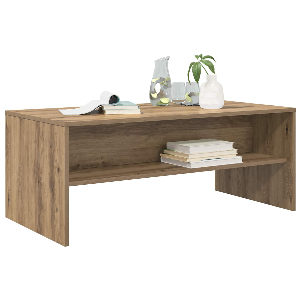 Tavolino da salotto Rovere artigianale 100 x 50 x 40 cm | homemem39
