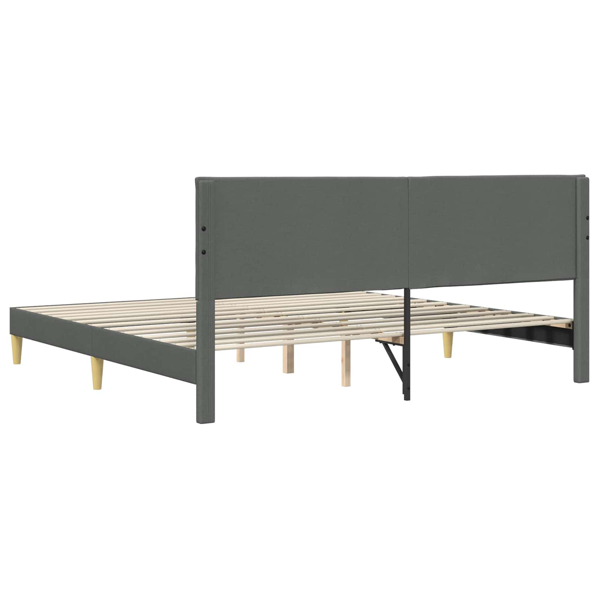 Struttura del letto Grigio Scuro 180 x 200 cm Tessuto | homemem39