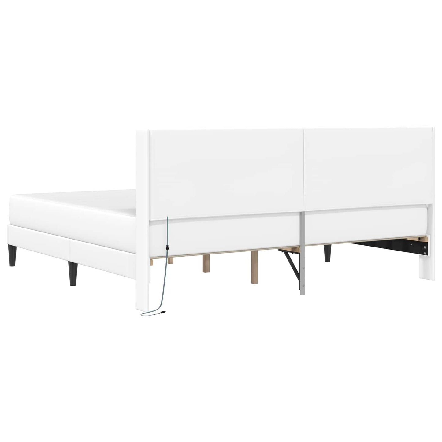 Struttura letto con materasso Bianco 180 x 200 cm Similpelle | homemem39