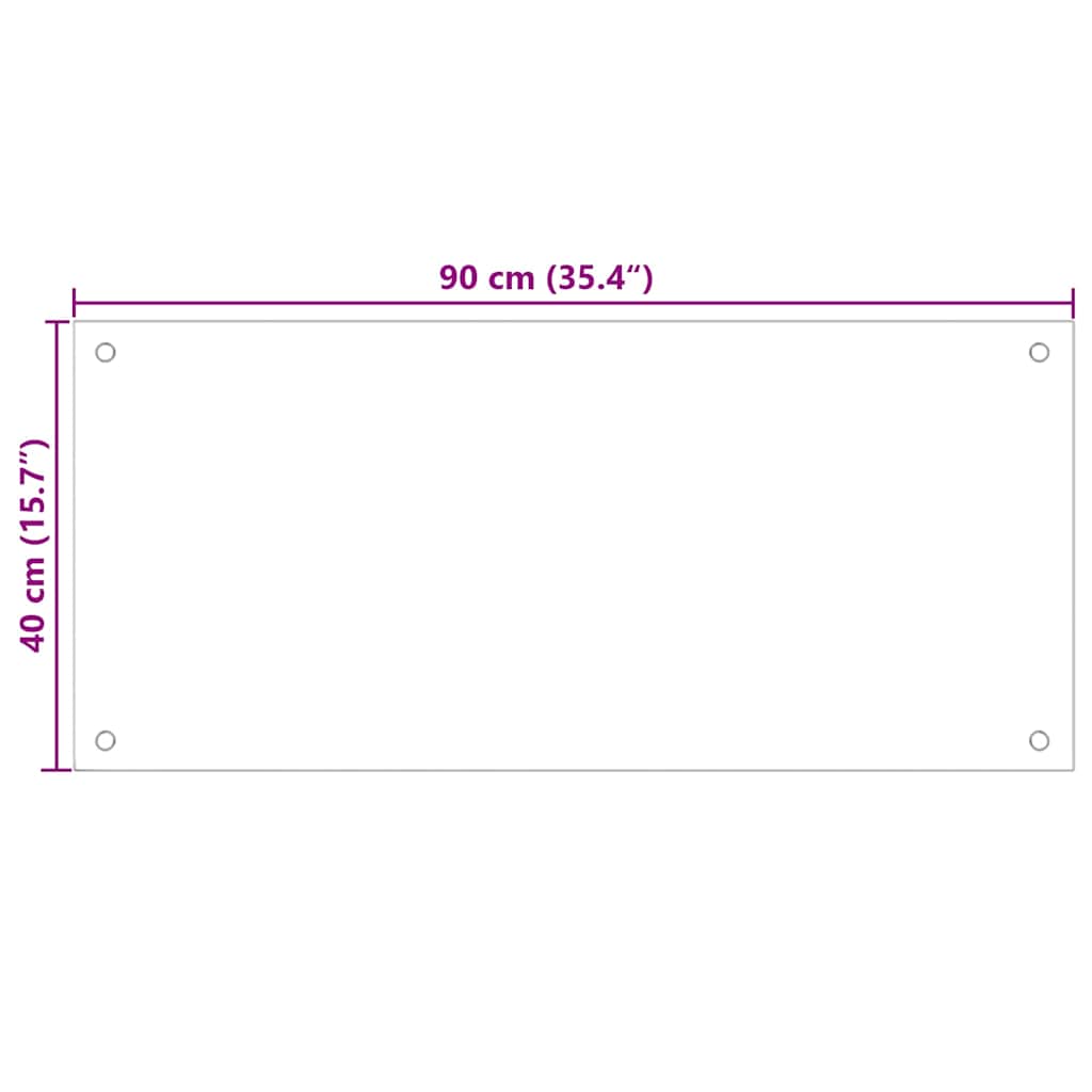 Schienale da cucina 2 pcs Trasparente 90 x 40 cm | homemem39