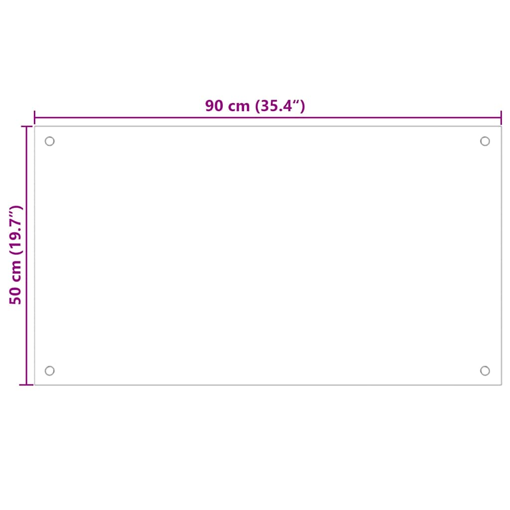 Schienale da cucina 2 pcs Trasparente 90 x 50 cm | homemem39