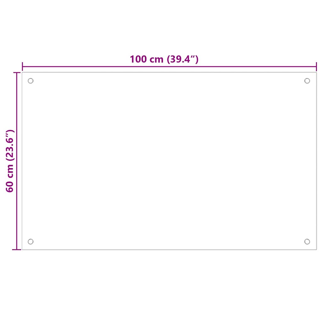 Schienale da cucina 2 pcs Nero 100 x 60 cm vetro temperato | homemem39