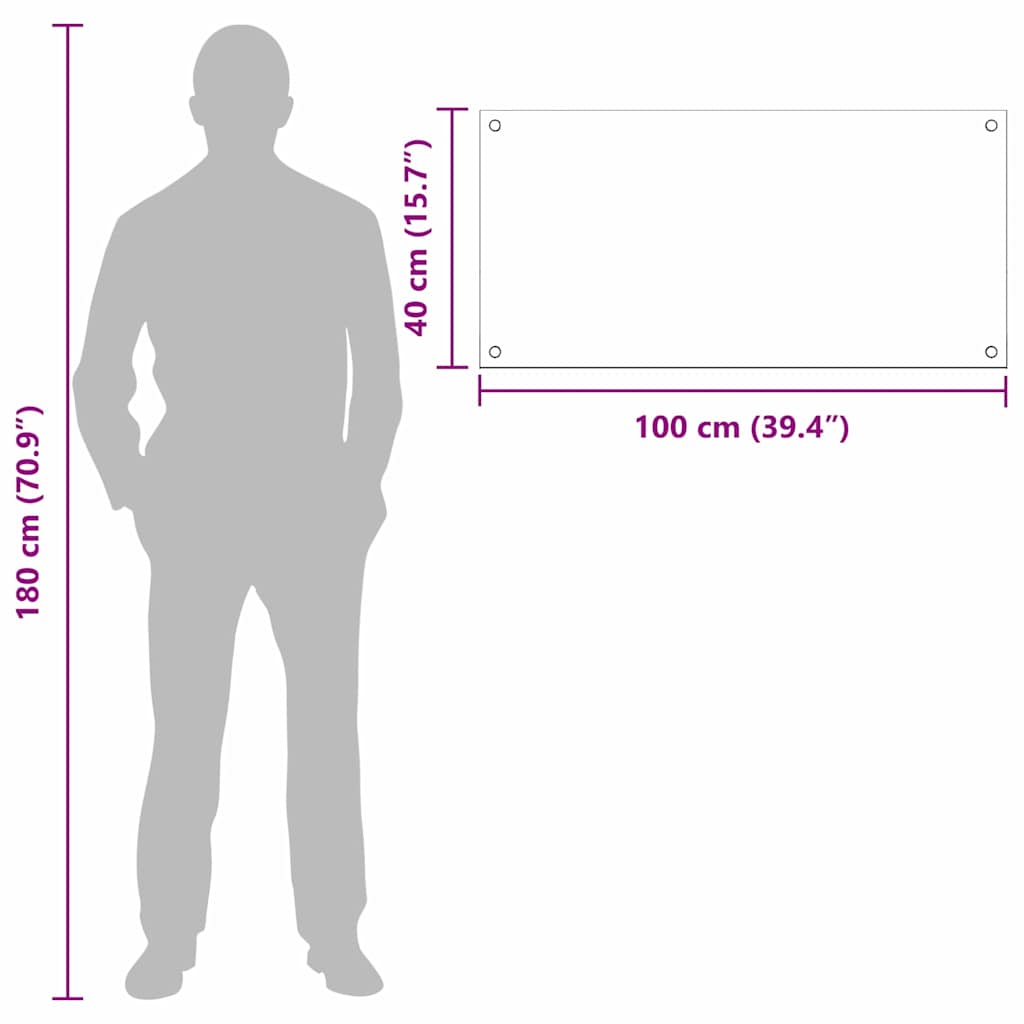 Rivestimento da Cucina 2 pcs Bianco 100 x 40 cm vetro temperato